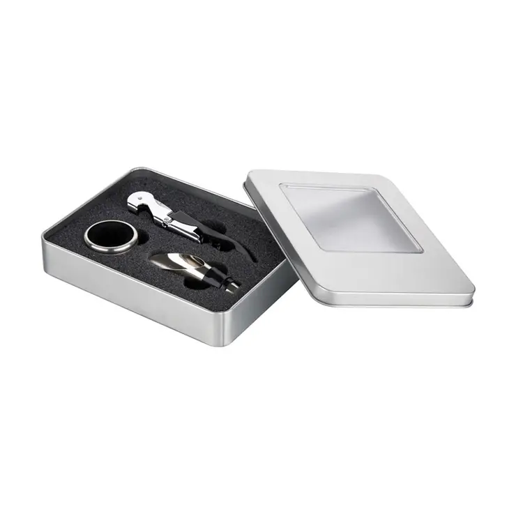Bộ phụ kiện rượu vang 3pcs Bộ hộp hộp rượu