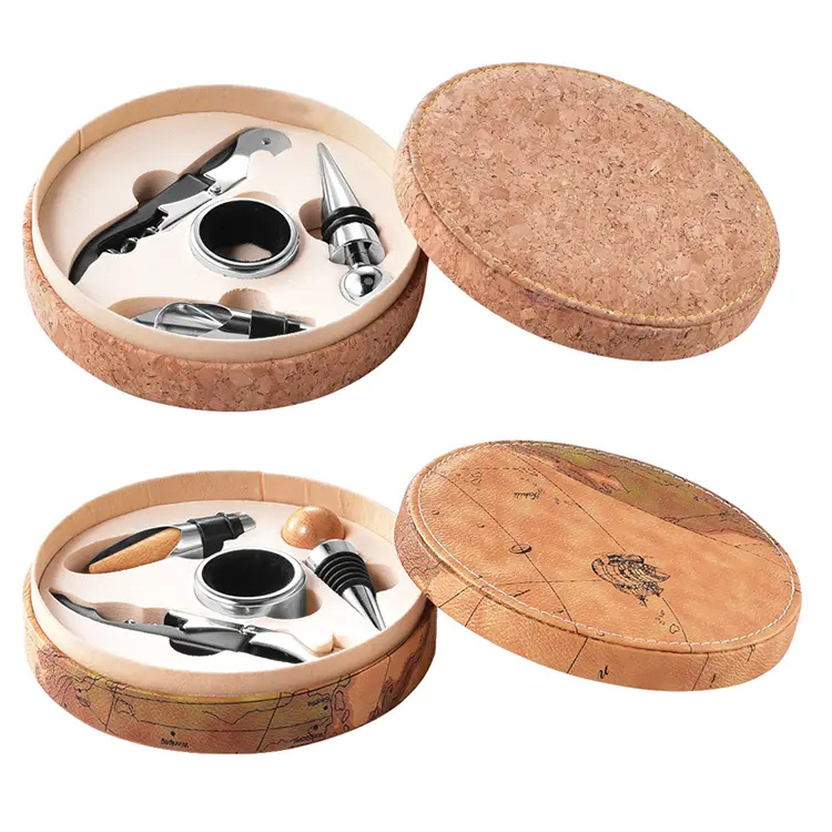 Bộ hộp Cork Pu Bộ rượu